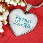 Eternal Love Necklace Stainless Steel or 18k Gold Heart Pendant 18-22" - Express Your Love Gifts