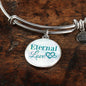 Eternal Love Stainless Steel or 18k Gold Circle Bangle Bracelet - Express Your Love Gifts