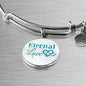 Eternal Love Stainless Steel or 18k Gold Circle Bangle Bracelet - Express Your Love Gifts
