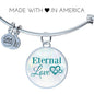 Eternal Love Stainless Steel or 18k Gold Circle Bangle Bracelet - Express Your Love Gifts
