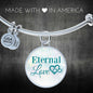 Eternal Love Stainless Steel or 18k Gold Circle Bangle Bracelet - Express Your Love Gifts