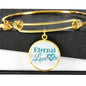 Eternal Love Stainless Steel or 18k Gold Circle Bangle Bracelet - Express Your Love Gifts