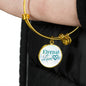 Eternal Love Stainless Steel or 18k Gold Circle Bangle Bracelet - Express Your Love Gifts