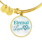 Eternal Love Stainless Steel or 18k Gold Circle Bangle Bracelet - Express Your Love Gifts