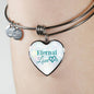 Eternal Love Stainless Steel or 18k Gold Heart Bangle Bracelet - Express Your Love Gifts