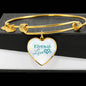 Eternal Love Stainless Steel or 18k Gold Heart Bangle Bracelet - Express Your Love Gifts