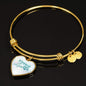 Eternal Love Stainless Steel or 18k Gold Heart Bangle Bracelet - Express Your Love Gifts