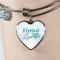 Eternal Love Stainless Steel or 18k Gold Heart Bangle Bracelet - Express Your Love Gifts