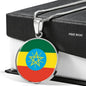 Ethiopia Flag Necklace Ethiopia Flag Stainless Steel or 18k Gold 18-22" - Express Your Love Gifts
