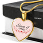 Even If Necklace Stainless Steel or 18k Gold Heart Pendant 18-22"-Express Your Love Gifts