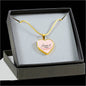 Even If Necklace Stainless Steel or 18k Gold Heart Pendant 18-22"-Express Your Love Gifts