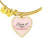 Even If Stainless Steel or 18k Gold Heart Bangle Bracelet - Express Your Love Gifts