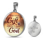 James 1:17 Perfect Gift Circle Necklace Stainless Steel or 18k Gold 18-22" - Express Your Love Gifts