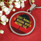Every Wrinkle Is Wisdom Worth Waiting For Circle Necklace Stainless Steel or 18k Gold 18-22" - Express Your Love Gifts