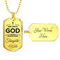 Faith Ask Until God Necklace Stainless Steel or 18k Gold Dog Tag 24" Chain-Express Your Love Gifts