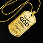 Faith Ask Until God Necklace Stainless Steel or 18k Gold Dog Tag 24" Chain-Express Your Love Gifts
