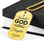 Faith Ask Until God Necklace Stainless Steel or 18k Gold Dog Tag 24" Chain-Express Your Love Gifts