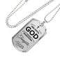 Faith Ask Until God Necklace Stainless Steel or 18k Gold Dog Tag 24" Chain-Express Your Love Gifts