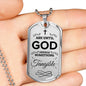 Faith Ask Until God Necklace Stainless Steel or 18k Gold Dog Tag 24" Chain-Express Your Love Gifts