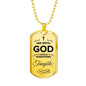 Faith Ask Until God Necklace Stainless Steel or 18k Gold Dog Tag 24" Chain-Express Your Love Gifts