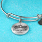 Faith Ask Until God Stainless Steel or 18k Gold Circle Bangle Bracelet - Express Your Love Gifts