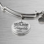 Faith Ask Until God Stainless Steel or 18k Gold Circle Bangle Bracelet - Express Your Love Gifts