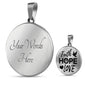 Faith Hope Love Corinthians Circle Necklace Stainless Steel or 18k Gold 18-22"-Express Your Love Gifts