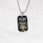 Faithful Servant Matthew 25:21 Stainless Steel or 18k Gold Dog Tag Necklace 24" Chain-Express Your Love Gifts