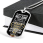 Faithful Servant Matthew 25:21 Stainless Steel or 18k Gold Dog Tag Necklace 24" Chain-Express Your Love Gifts