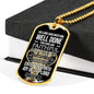 Faithful Servant Matthew 25:21 Stainless Steel or 18k Gold Dog Tag Necklace 24" Chain-Express Your Love Gifts