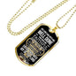 Faithful Servant Matthew 25:21 Stainless Steel or 18k Gold Dog Tag Necklace 24" Chain-Express Your Love Gifts