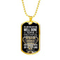 Faithful Servant Matthew 25:21 Stainless Steel or 18k Gold Dog Tag Necklace 24" Chain-Express Your Love Gifts