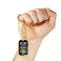 Faithful Servant Matthew 25:21 Stainless Steel or 18k Gold Dog Tag Necklace 24" Chain-Express Your Love Gifts