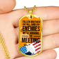 Fallen Brother Soldier Gift Stainless Steel or 18k Gold Dog Tag 24" Chain-Express Your Love Gifts