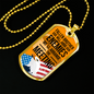 Fallen Brother Soldier Gift Stainless Steel or 18k Gold Dog Tag 24" Chain-Express Your Love Gifts