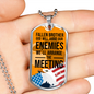 Fallen Brother Soldier Gift Stainless Steel or 18k Gold Dog Tag 24" Chain-Express Your Love Gifts