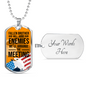 Fallen Brother Soldier Gift Stainless Steel or 18k Gold Dog Tag 24" Chain-Express Your Love Gifts