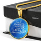 Family Is The Anchor Necklace Stainless Steel or 18k Gold Dog Tag 24" Chain-Express Your Love Gifts