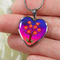 Family Tree Necklace Stainless Steel or 18k Gold Heart Pendant 18-22" - Express Your Love Gifts
