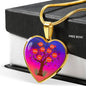 Family Tree Necklace Stainless Steel or 18k Gold Heart Pendant 18-22" - Express Your Love Gifts