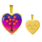 Family Tree Necklace Stainless Steel or 18k Gold Heart Pendant 18-22" - Express Your Love Gifts