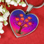 Family Tree Necklace Stainless Steel or 18k Gold Heart Pendant 18-22" - Express Your Love Gifts
