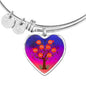 Family Tree Stainless Steel or 18k Gold Heart Bangle Bracelet - Express Your Love Gifts