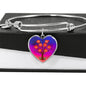 Family Tree Stainless Steel or 18k Gold Heart Bangle Bracelet - Express Your Love Gifts