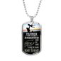 Father And Daughter Dad Dog Tag Stainless Steel or 18k Gold 24" Chain Gift For Dad - Express Your Love Gifts