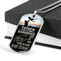 Father And Daughter Dad Dog Tag Stainless Steel or 18k Gold 24" Chain Gift For Dad - Express Your Love Gifts