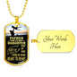 Father And Daughter Dad Dog Tag Stainless Steel or 18k Gold 24" Chain Gift For Dad - Express Your Love Gifts