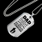 Father Gift Dad Gift Necklace Stainless Steel or 18k Gold Dog Tag 24" Chain-Express Your Love Gifts