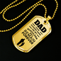 Father Gift Dad Gift Necklace Stainless Steel or 18k Gold Dog Tag 24" Chain-Express Your Love Gifts