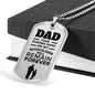 Father Gift Dad Gift Necklace Stainless Steel or 18k Gold Dog Tag 24" Chain-Express Your Love Gifts